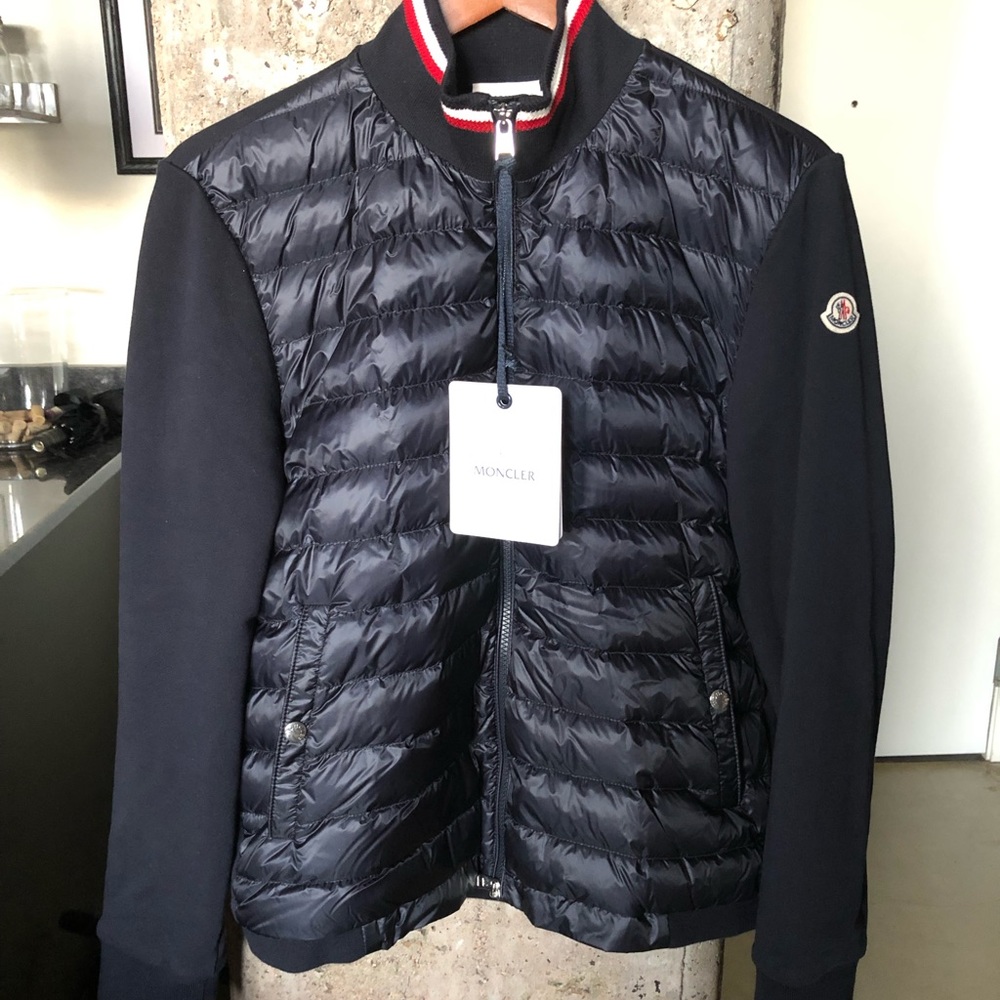 Moncler Men’s puffer zip sweater NWT